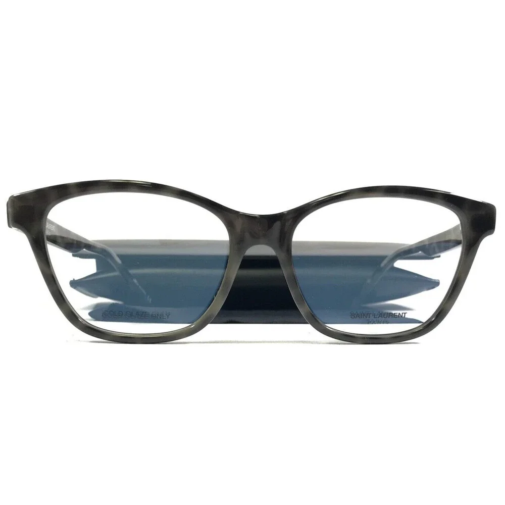 Saint Laurent Eyeglasses Frames SL338 004 Gray Tortoise Cat Eye 53-17-145